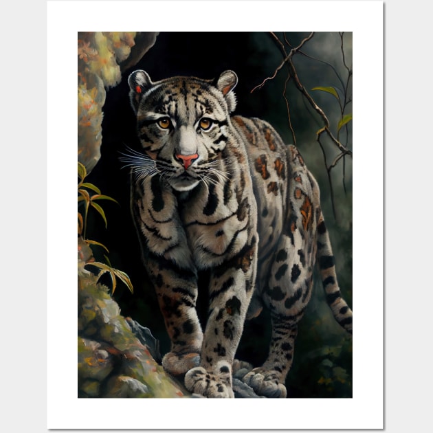Clouded leopard Oil paint Wall Art by ABART BY ALEXST 
